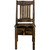 Lima Live Edge 18 Inch Dining Side Chair - Jacobean Stain