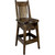 Lima 30 Inch Barstool with Back - Jacobean Stain
