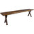 Lima Live Edge 6 Foot Bench with Forged Iron Legs