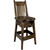 Lima 24 Inch Barstool with Back - Jacobean Stain