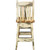 Lima 24 Inch Swivel Barstool with Back - Clear Lacquer