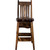 Lima 30 Inch Swivel Barstool with Back - Provincial Stain