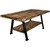 Lima Live Edge Coffee Table with Shelf & Forged Iron Legs - Provincial Stain