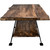 Lima Live Edge Coffee Table with Shelf & Forged Iron Legs - Provincial Stain