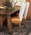 Yellowstone Dutton Side Chairs with Fabric Back & Leather Seat - Set of 2