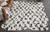 Cowhide Mosaic Chevron Rug - White/Black - 9 x 13