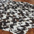 Cowhide Chevron Mosaic Rug - Black - 8 x 12