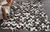 Cowhide Chevron Mosaic Rug - Black - 2 x 3