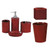 Savannah Crimson Ceramic Bathroom Set - 6pcs