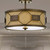 Desert Round Burlap Semi-Flush Fixture