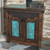 Turquoise & Leather Console
