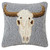 Serenity Cow Skull Hooked Pillow - OUT OF STOCK UNTIL 08/08/2024