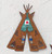 Native Teepee Wall Art with Patina Teepee