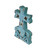 Teal Sanctuary Carved Wood Tabletop Cross