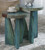 Tamarind Nesting Blue Tables - Set of 2 - OUT OF STOCK UNTIL 07/22/2024