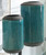 Distressed Aqua Vases - Set of 2