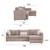 Ash Ridge Sectional Sofa with Accent Pillows