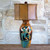 Southwest Coyote Clay Table Lamp
