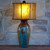 Old World Clay Turquoise Table Lamp