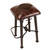 Coronado Iron Barstool - Dark Hair on Hide