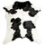 Black & White Friesian Calfskin Rug