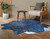 Metallic Blue Brindle Cowhide Rug - Large