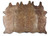 Gold Specked Brown Cowhide Rug - Large