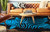 Blue Zebra Cowhide Rug - Large