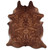 Etched Filigree Brown Cowhide Rug - Large