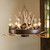 Wagon Wheel Mule Deer Antler Chandelier