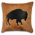 Cowhide Black Bison Pillow - Small