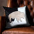Cowhide Beige Bison Pillow - Small