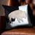 Cowhide Beige Bison Pillow - Small