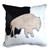 Cowhide Beige Bison Pillow - Small