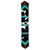 Fringed Holstein & Teal Faux Gator Table Runner - 96 Inch