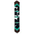 Fringed Holstein & Teal Faux Gator Table Runner - 120 Inch