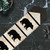 Fringed Ivory Bears Leather Table Runner - 96 Inch