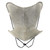 Gray Cowhide Sling Chair