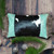 Gator Embossed Turquoise Cowhide Rectangle Pillow