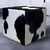 Holstein Cowhide Square Pouf