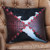 Red Croc Print Leather & Cowhide Pillow