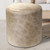 Pearl Cowhide Round Pouf