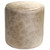 Pearl Cowhide Round Pouf