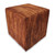 Red Brindle Cowhide Square Pouf