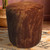 Red Brindle Cowhide Round Pouf