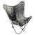 Salt & Pepper Cowhide Sling Chair