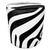 Zebra Cowhide Round Pouf