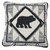 Stone Mountain Bear Hooked Pillow with Feather Insert