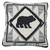 Stone Mountain Bear Hooked Pillow with Poly Insert