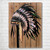 Native Headdress Wood Wall Hanging